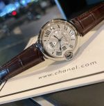 Cartier 316L Steel 33MM Diameter Italian Cowhide Leather Braclet Lady Watch